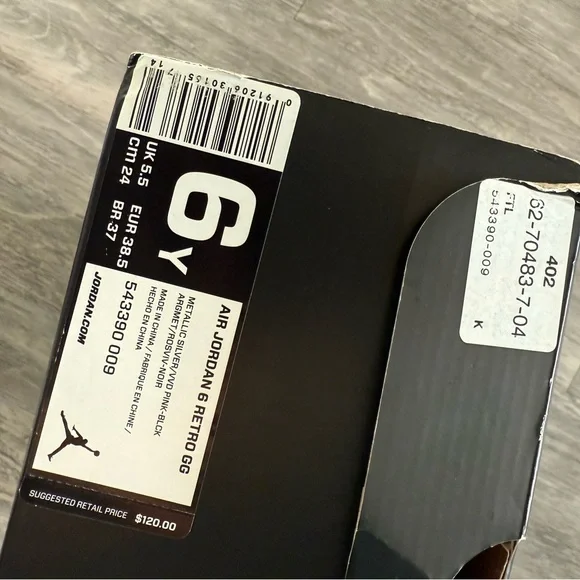 Air jordan 6 retro gg metallic silver/pink - Picture 4 of 4